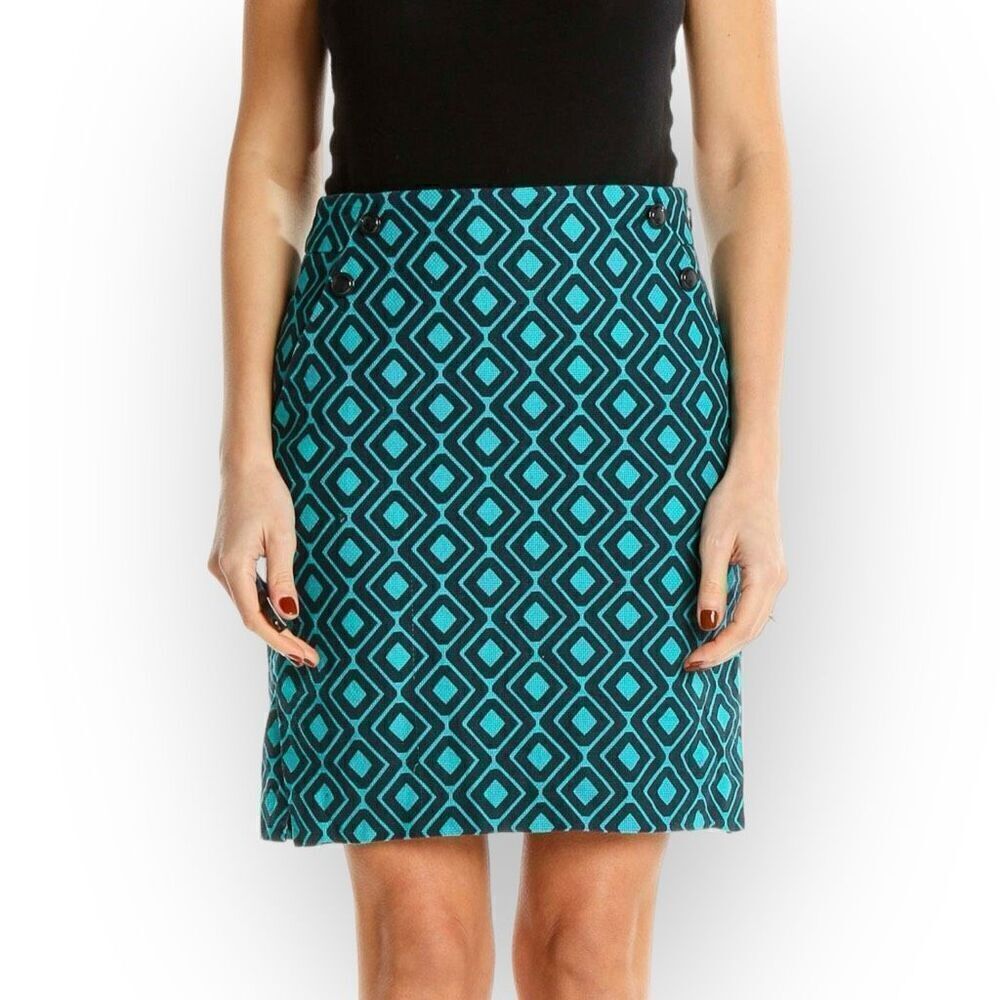 Loft Geometric Print Skirt size 6